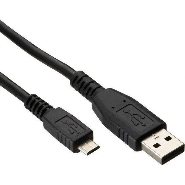 Powertech Regular USB 2.0 to micro USB Cable Μαύρο 5m 
